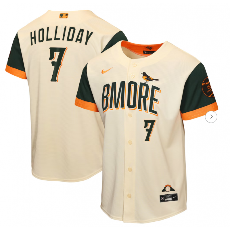 Youth Baltimore Orioles Jackson Holliday Nike 2026 City Connect Stadium Jersey