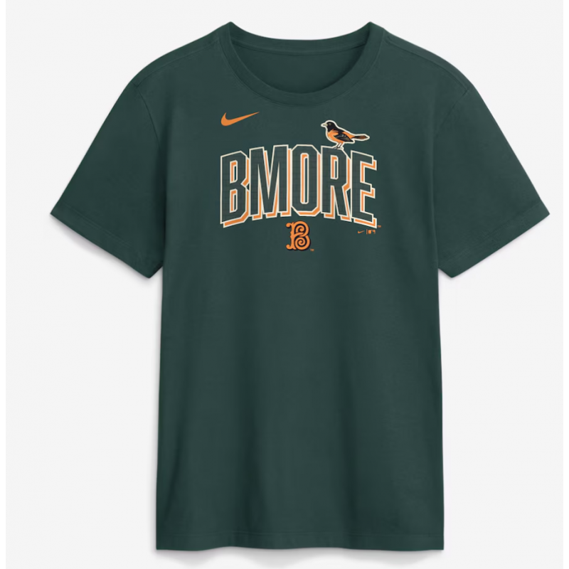 Men's Baltimore Orioles Nike Green 2026 City Connect Wordmark T-Shirt