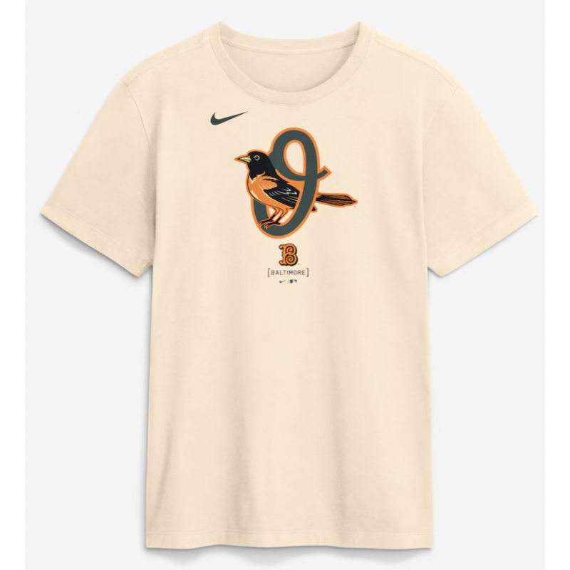 Men's Baltimore Orioles Nike Cream 2026 City Connect Large Logo T-Shirt