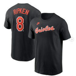 Men's Baltimore Orioles Cal Ripken Jr. Nike Black Fuse Name & Number T-Shirt