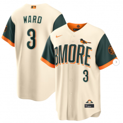 Men's Baltimore Orioles Taylor Ward Nike Cream 2026 City Connect Stadium Jersey
