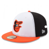 Men's Baltimore Orioles New Era White/Orange Home Authentic Collection On-Field 59FIFTY Fitted Hat