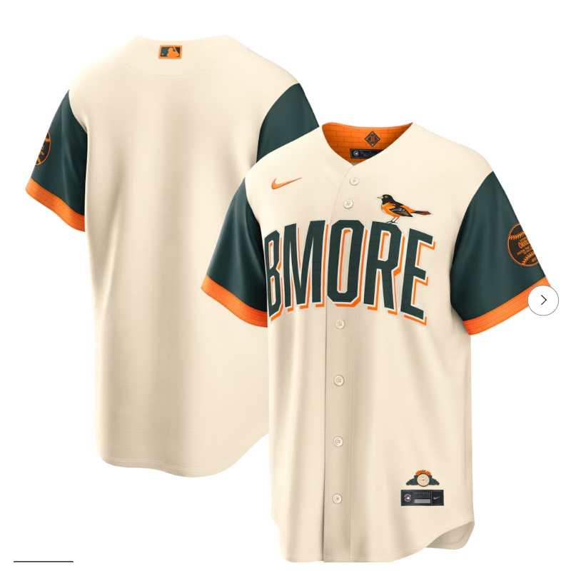 Men's Baltimore Orioles Nike Cream 2026 City Connect Stadium Jersey