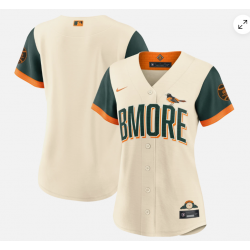 Women's Baltimore Orioles Blank Nike Cream 2026 City Connect Stadium Jersey