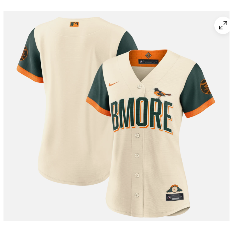 Women's Baltimore Orioles Blank Nike Cream 2026 City Connect Stadium Jersey