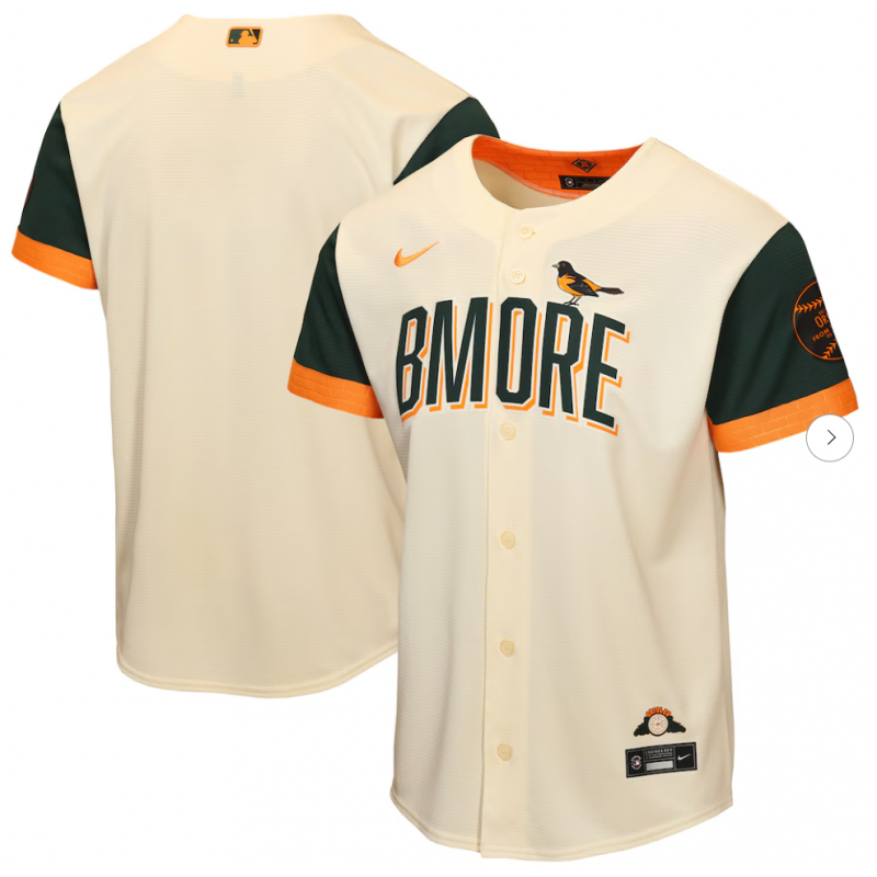 Youth Baltimore Orioles Nike Cream 2026 City Connect Stadium Jersey