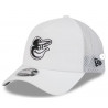 Men's Baltimore Orioles New Era White 2026 Batting Practice Apex 9FORTY Adjustable Trucker Hat
