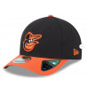 Men's Baltimore Orioles New Era Black Player Replica 9FORTY Adjustable Hat